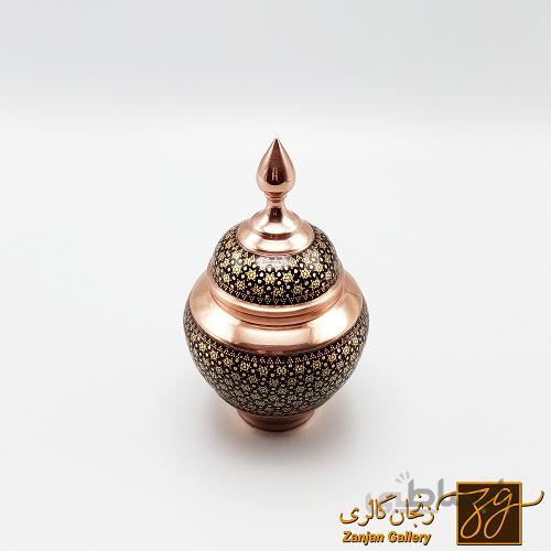 قندان مسی مغولی خاتم کوچک