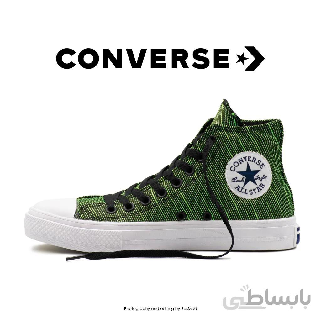 کتانی کانورس چاک تیلور 2 – Converse Chuck Taylor 2 Knit High Green