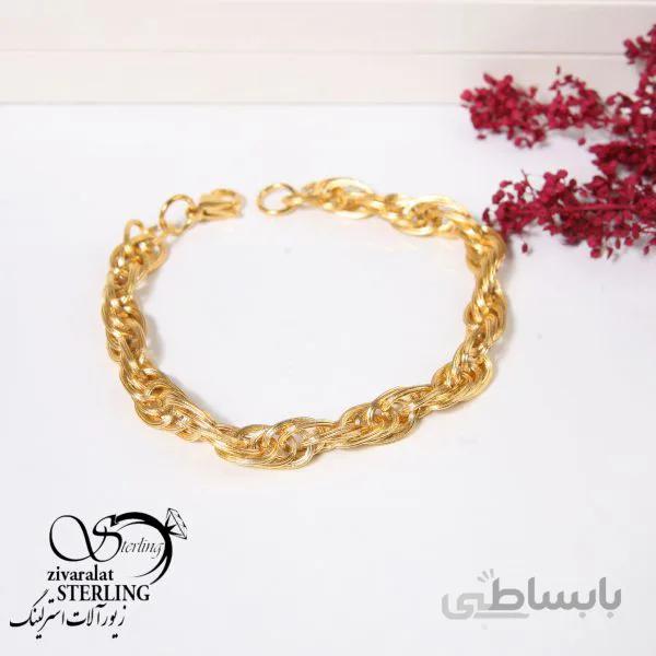 دستبند زنانه طرح طلا کد 5056