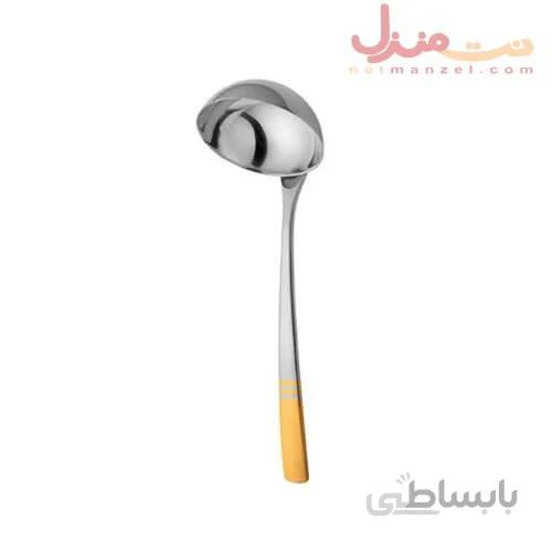ملاقه سس ناب استیل مدل فلورانس دور طلا