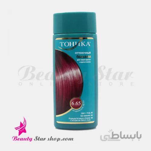 شامپو رنگساژ تونیکا قرمز ماهاگونی شماره 6.65 حجم 150 میلی لیتر