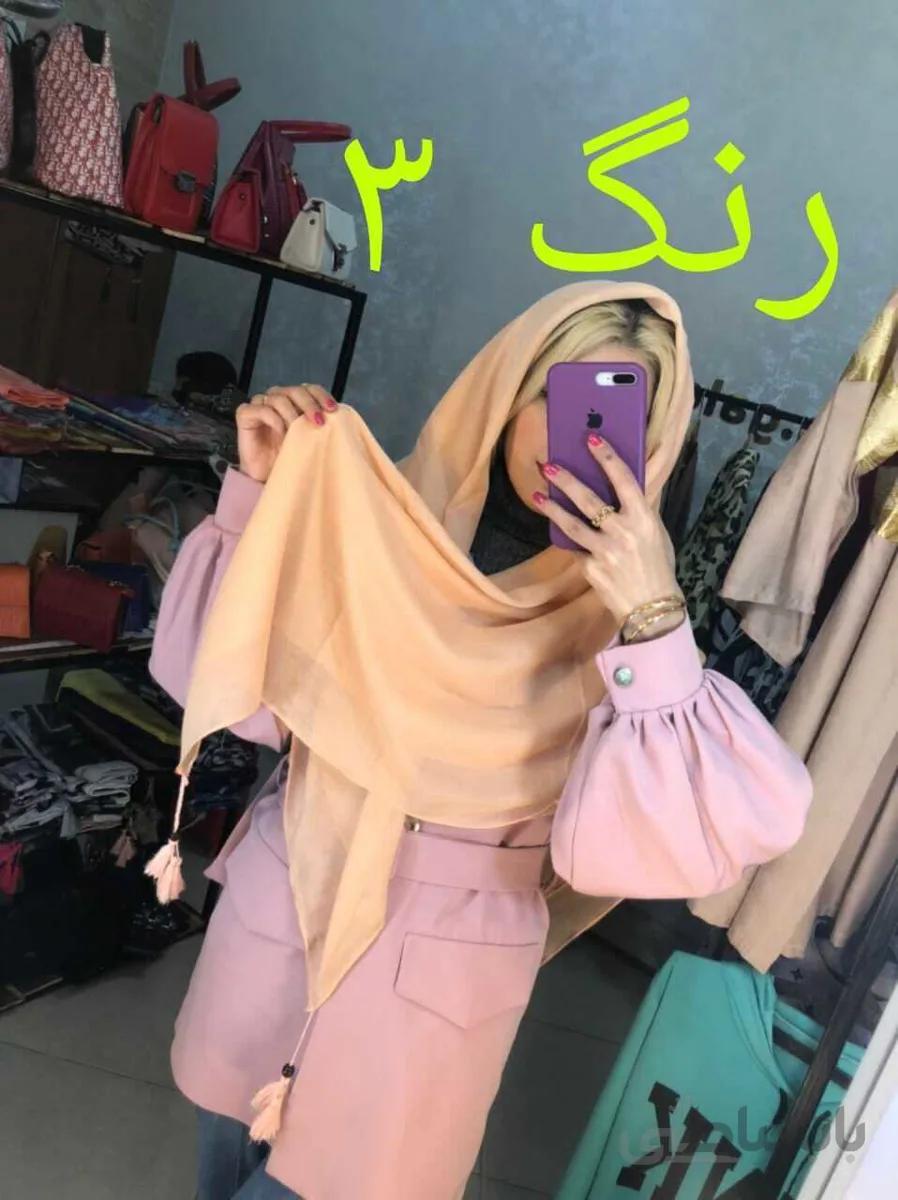 روسری منگوله دار تک رنگ