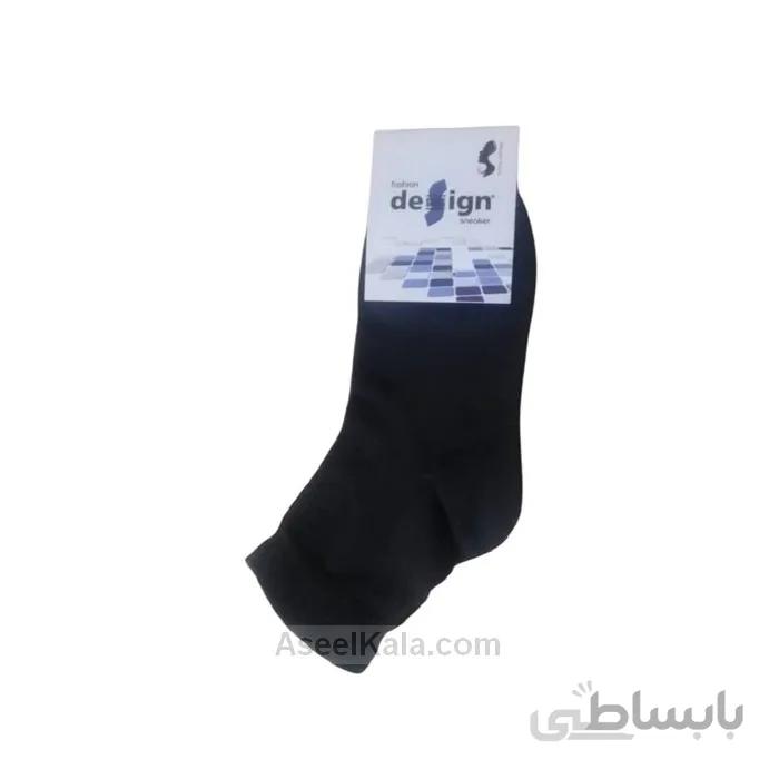 جوراب مردانه نیم ساق مشکی Design
