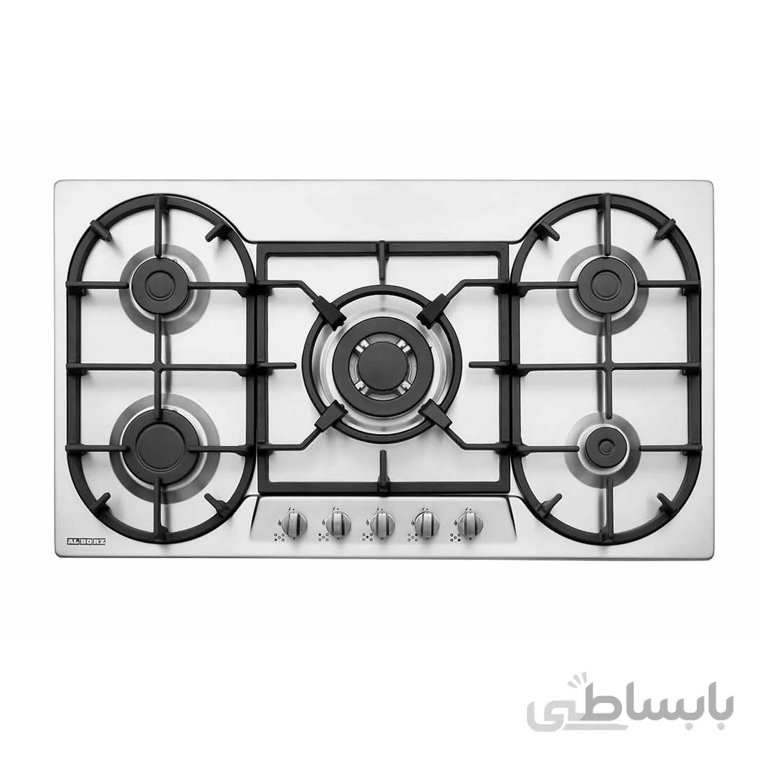 اجاق گاز صفحه ای استیل البرز مدل S-5955 ا Alborz Steel Desktop Stove Model S-5955