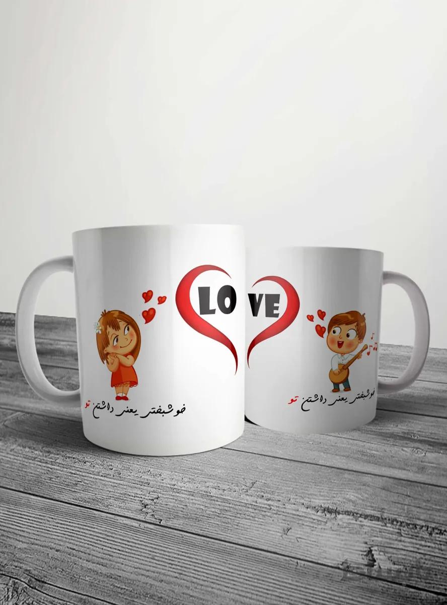 ماگ عاشقانه کد mgs18 مجموعه ۲ عددی