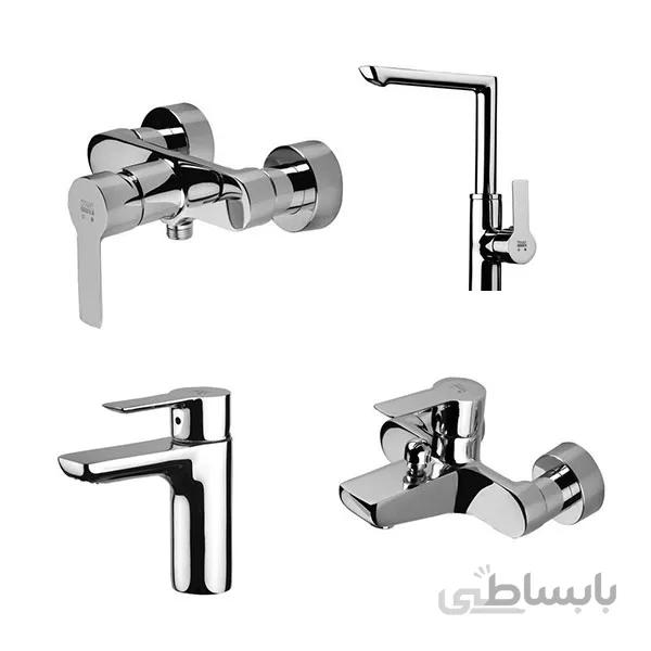 ست شیرآلات کی دبلیو سی مدل ریتا کروم ا set of kwc faucets model Rita