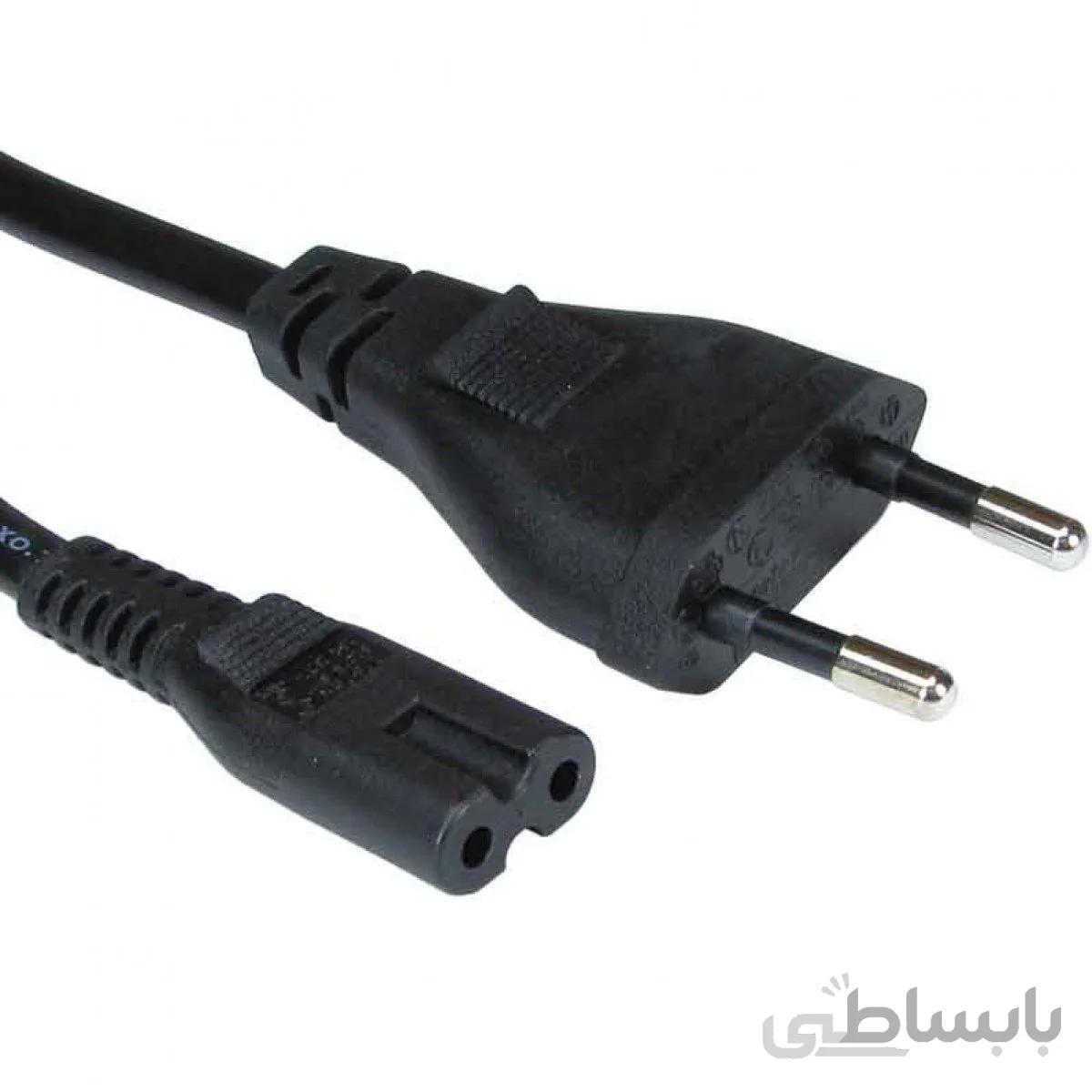 کابل برق دو پین ضخیم جنس خوب طول ۱.۵ متر