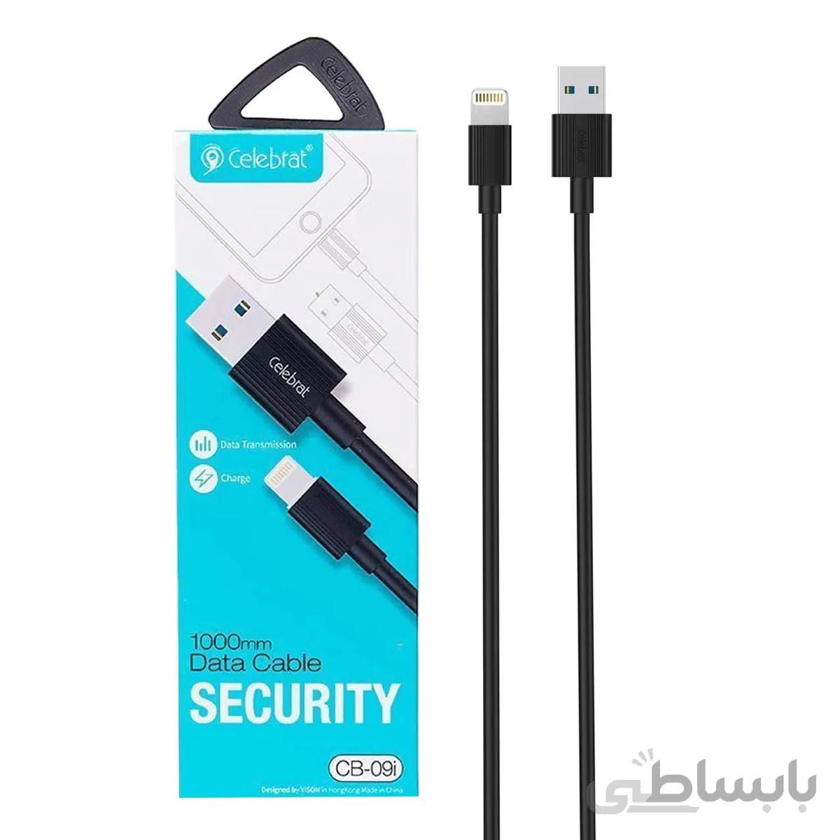 کابل شارژ فست آیفون Celebrat مدل CB-09i-مشکی-CH