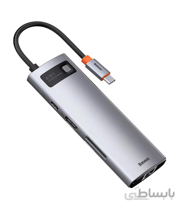 هاب 8 پورت تایپ سی باسئوس مدل CAHUB-CV0G
