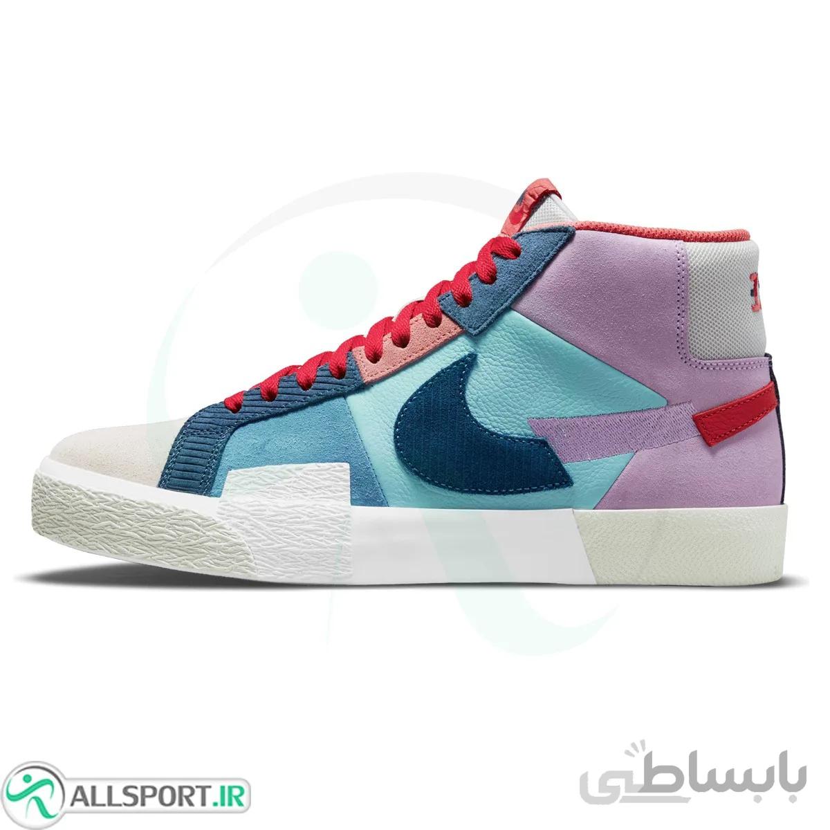 کتانی رانینگ مردانه نایک طرح اصلی Nike Sb Zoom Blazer Mid Premium Red Purple