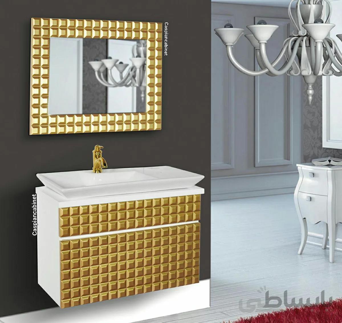 روشویی کابینت دار سناتور طلایی82 سانت ا روشویی کابینت دار سناتور طلایی82 سانت