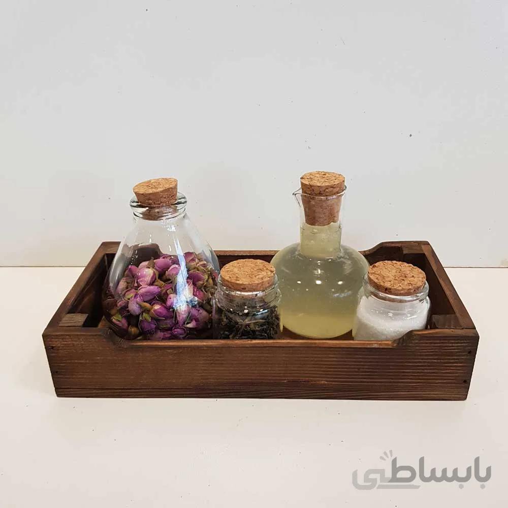 جعبه چوبی طرح ایکیا مدل h5 رنگ قهوه ای