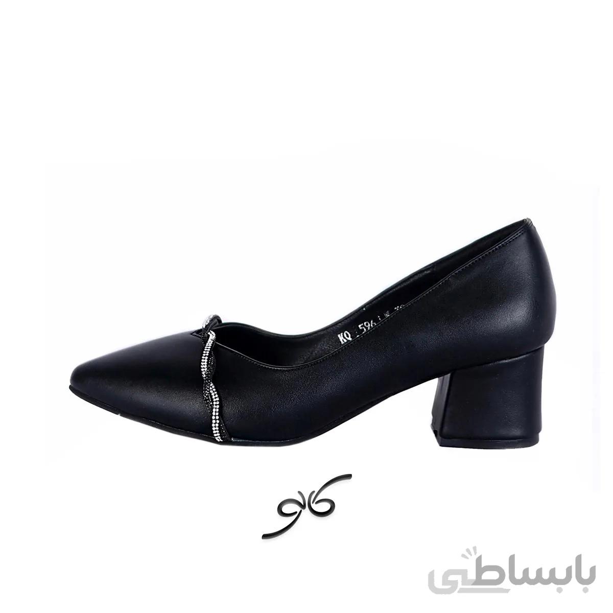 کفش مجلسی پاشنه کوتاه زنانه - 596