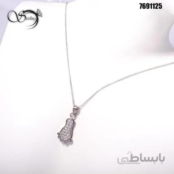 گردنبند نقره طرح پا کد:۱۱۹۴