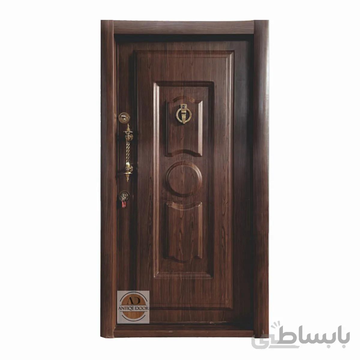 درب ضد سرقت روکش فلزی دکورال مدل محراب - 110 *210 / راست بازشو