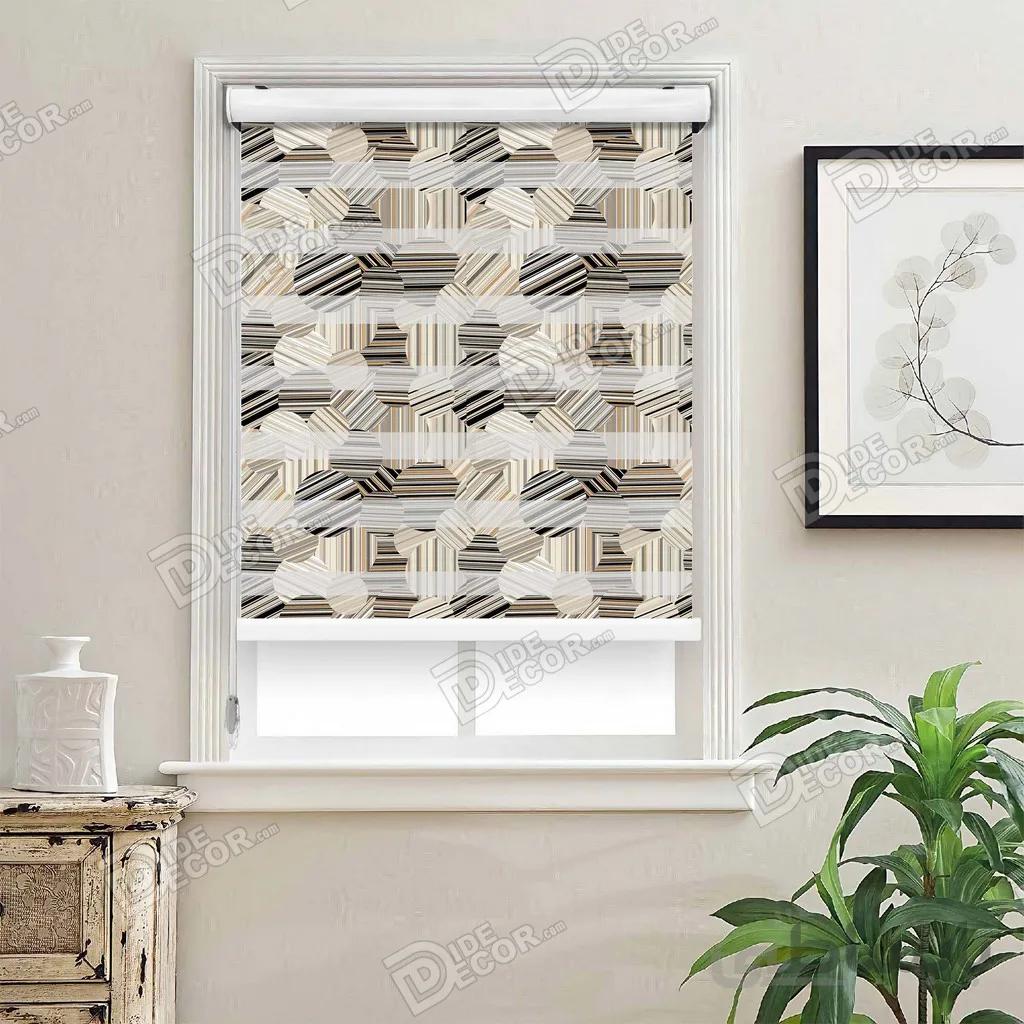 پرده زبرا چاپی دو رو طرح دار کد ZMP-549-1