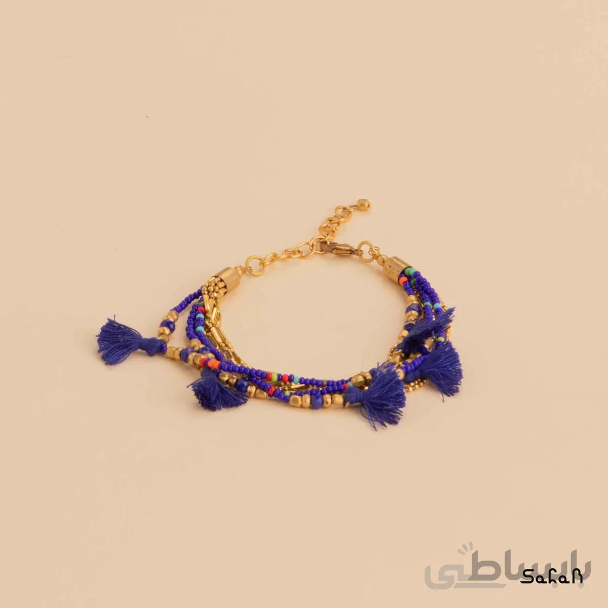 دستبند پام پام مدل 1 سورمه ای