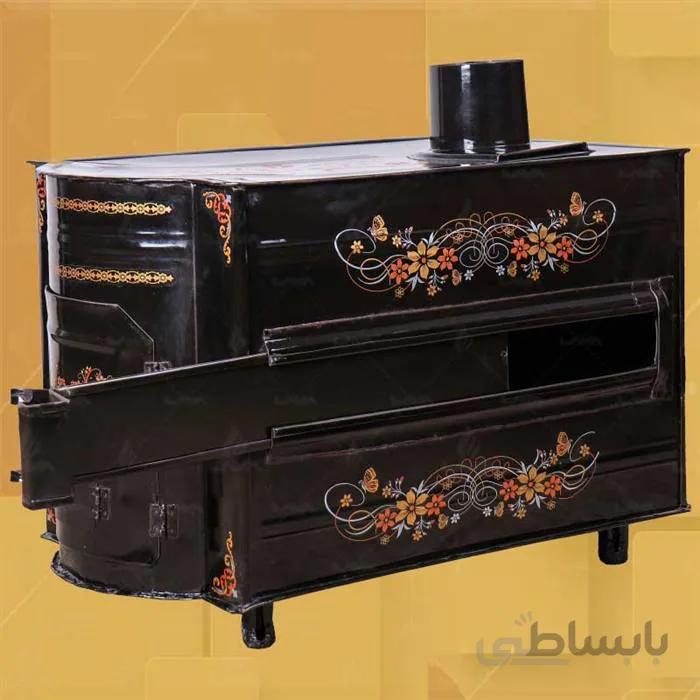 بخاری هیزمی دو کاره لعاب دار ا * قابلیت گرمایشی و کباب کردن * قابلیت گذاشتن سیخ در داخل بخاری جهت مغز پخت شدن خوراکی * دارای دودکش جهت اشتعال بهتر * قابلیت استفاده در مکان های بسته
