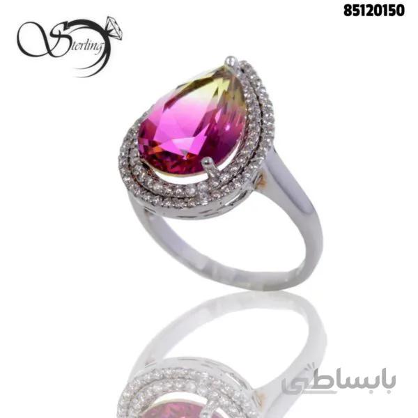 انگشتر نقره زنانه هفت رنگ کد:۱۸۵۰
