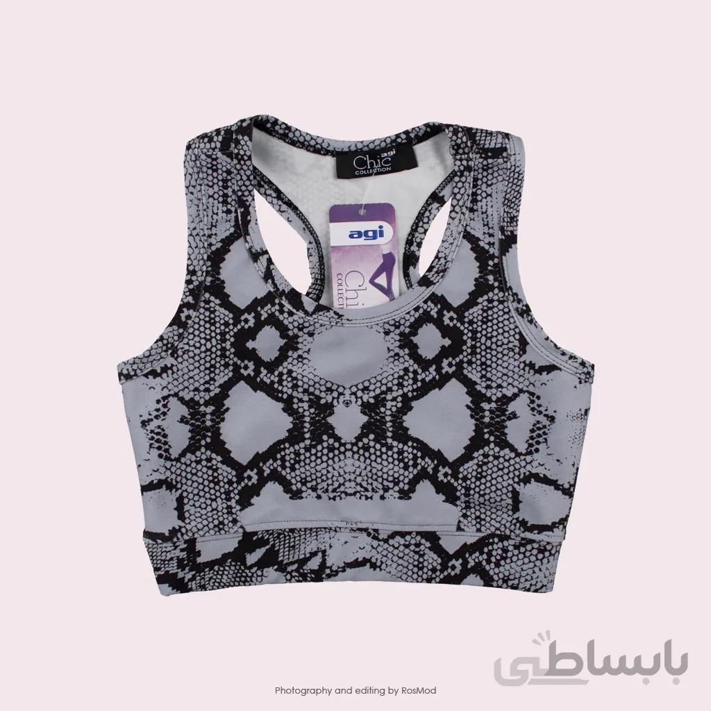 نیم تنه اسلیم طرح پیتون آگی – Agi Slimming Sport Bra Python Pattern