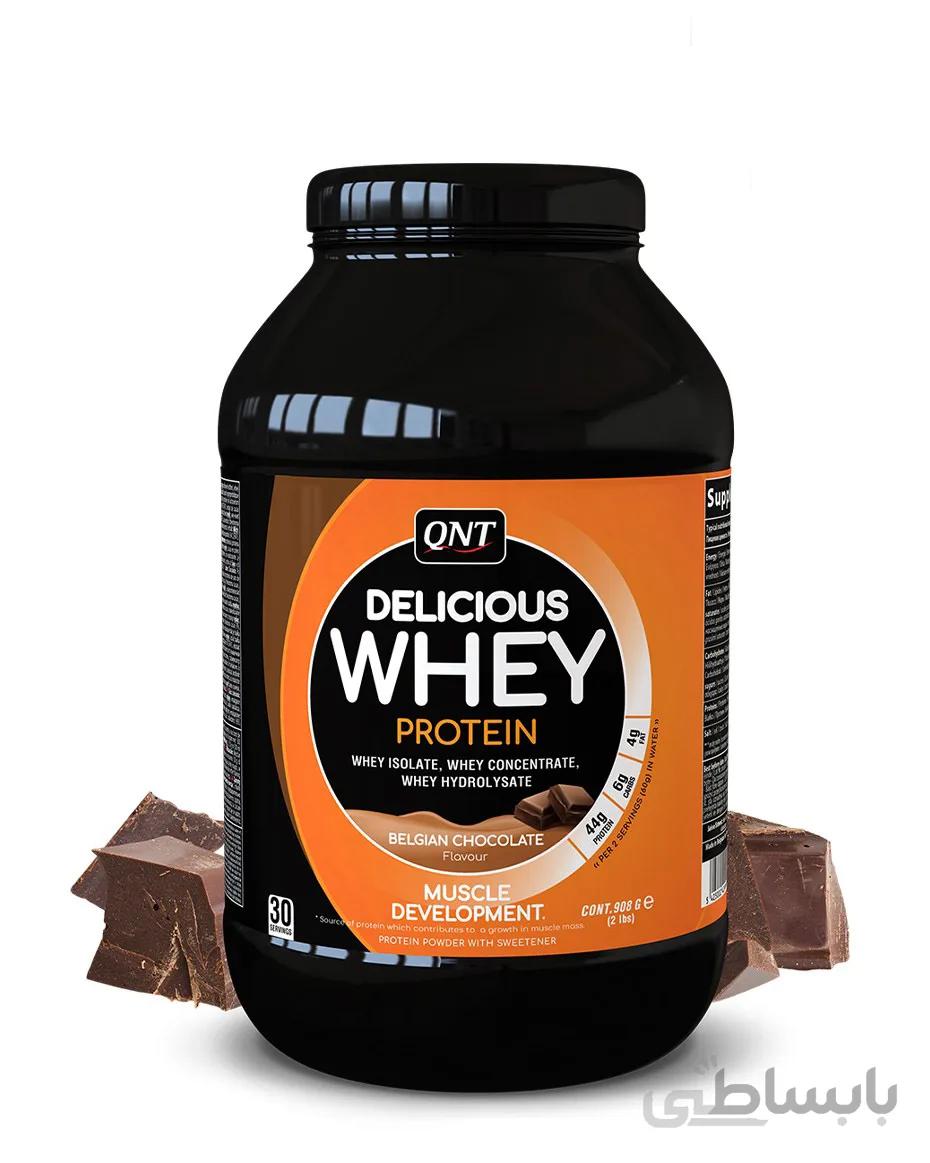 دلیشس وی 1 کیلو گرمی کیو ان تی - موزی ا Delicious Whey 1 kg QNT