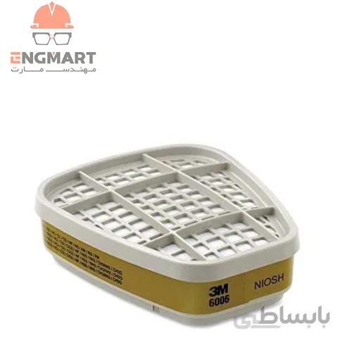 کارتریج نوار زیتونی ماسک شیمیایی مولتی گاز ۳M مدل ۶۰۰۶ دو عددی