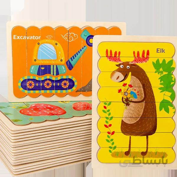 پازل چوبی دو طرفه سایز متوسط