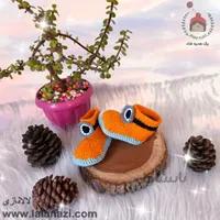 پاپوش بافتنی کودک طرح مینیون ( کد 30410 )