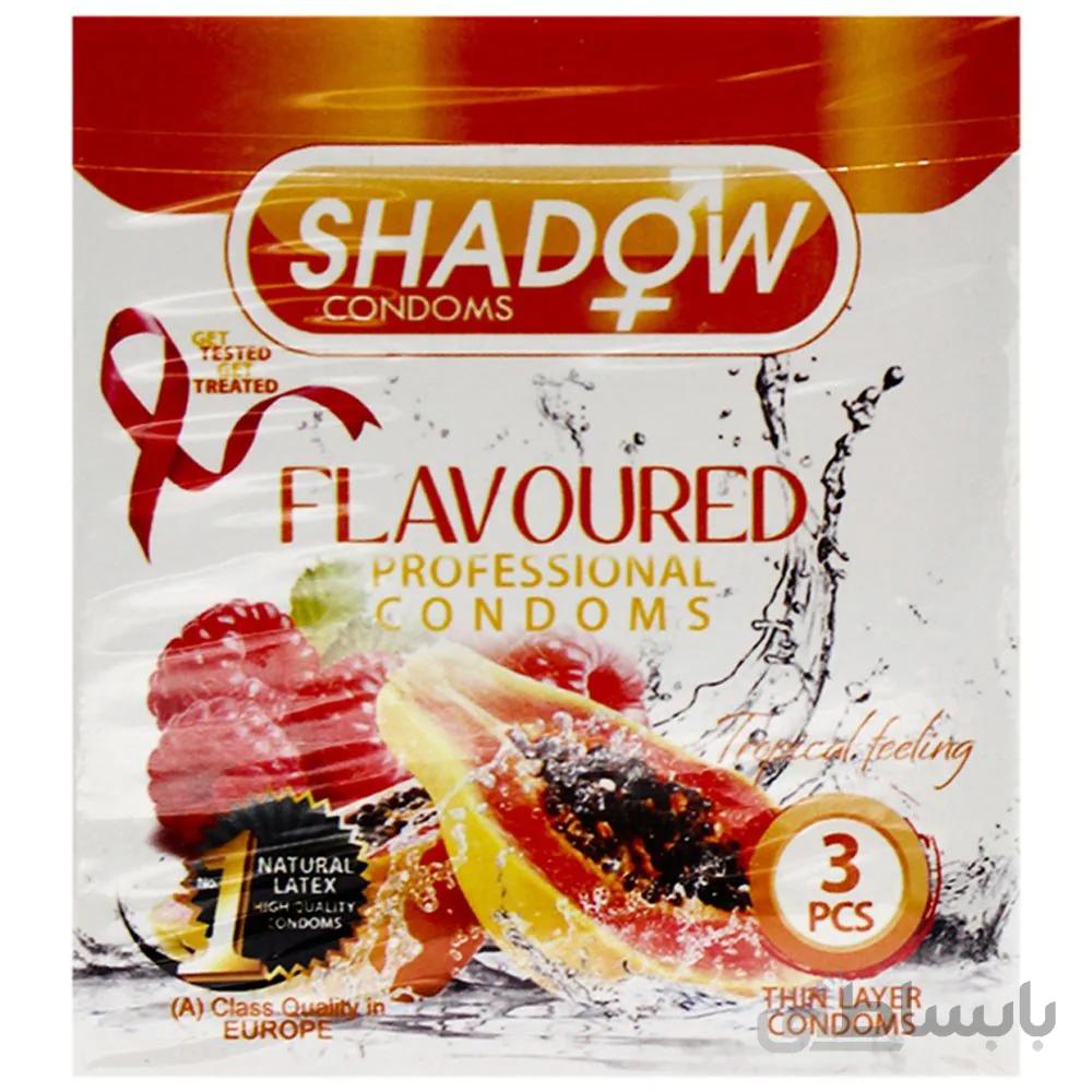 کاندوم معمولی flavoured شادو 3 عددی ا -
