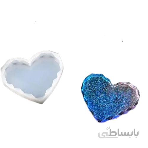 قالب زیر لیوانی قلب کریستالی