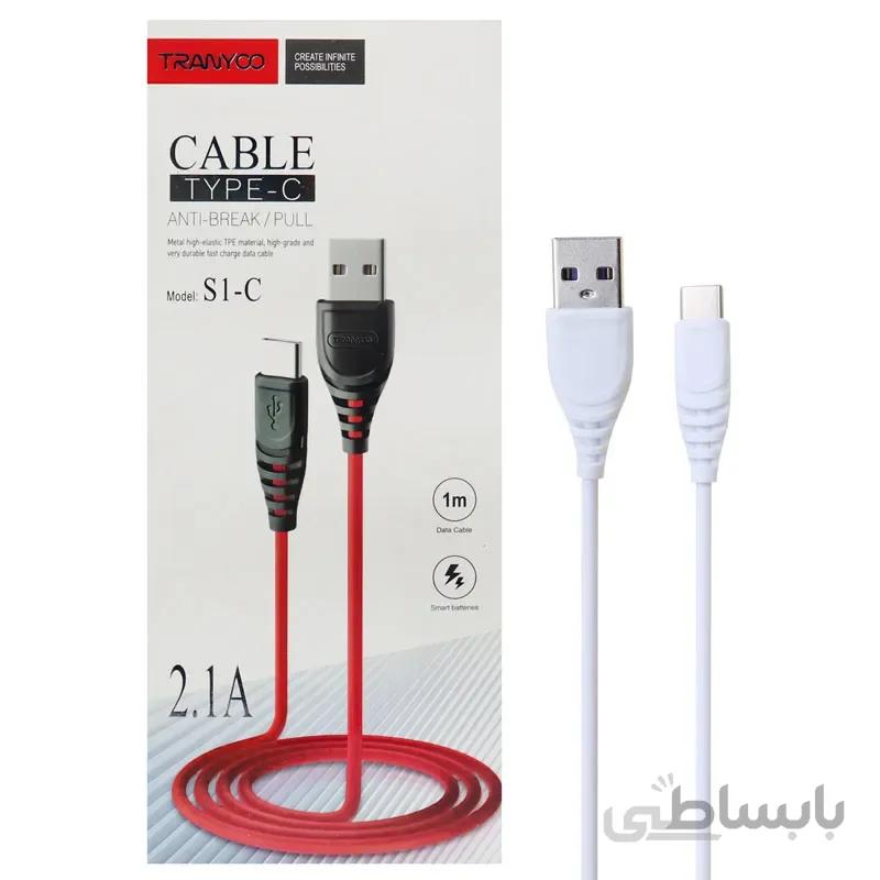 کابل Tranyoo S1-C 2.1A Type-C 1m