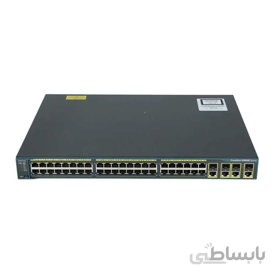 سوييچ 48 پورت گیگابایت سیسکو مدل WS-2960G-48TCL ا Cisco WS-2960G-48TCL 48-Port Gigabyte Switch