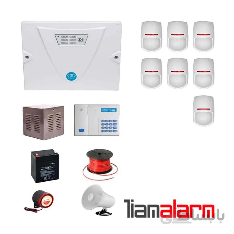 پکیج دزدگیر اماکن باسیم مدل کلاسیک سیم کارتی وتلفنی CGPY7