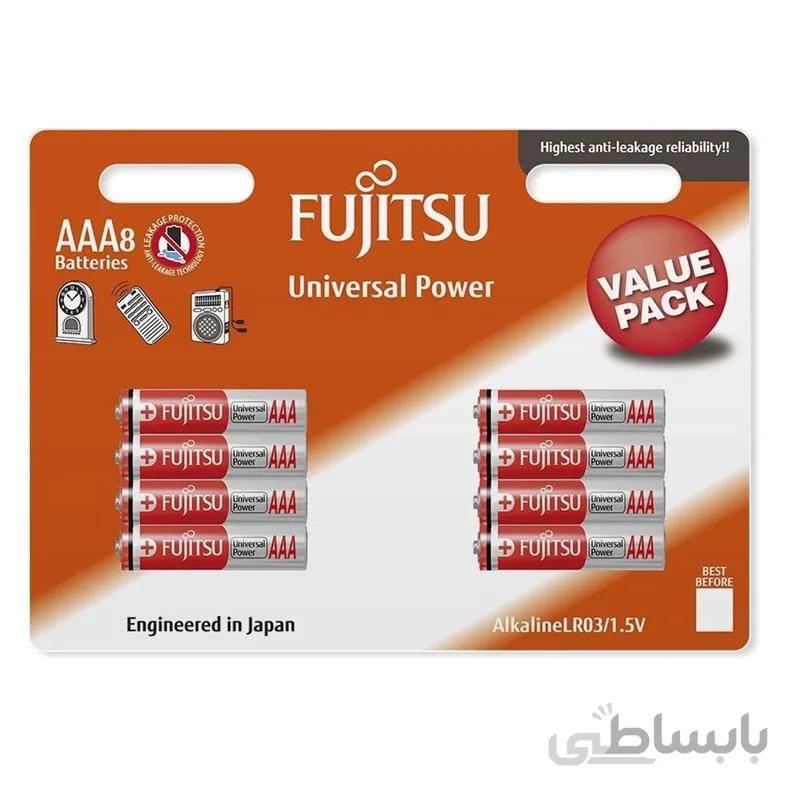 باتری نیم قلمی فوجیتسو مدل Universal Power LR03 بسته 8 عددی