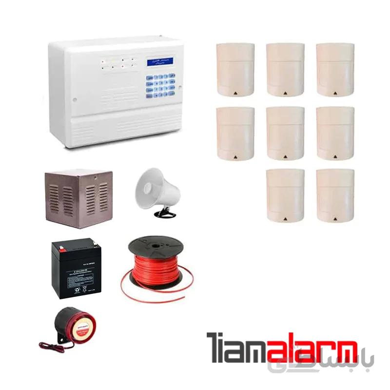 پکیج دزدگیر اماکن باسیم مدل فایروال سیم کارتی و تلفنی F10P8