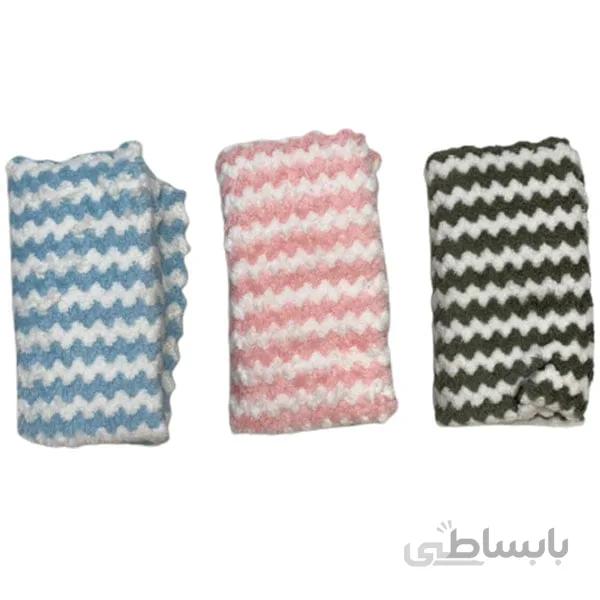 دستمال آشپزخانه مدل STRIPED بسته سه عددی کد ۴۵۶