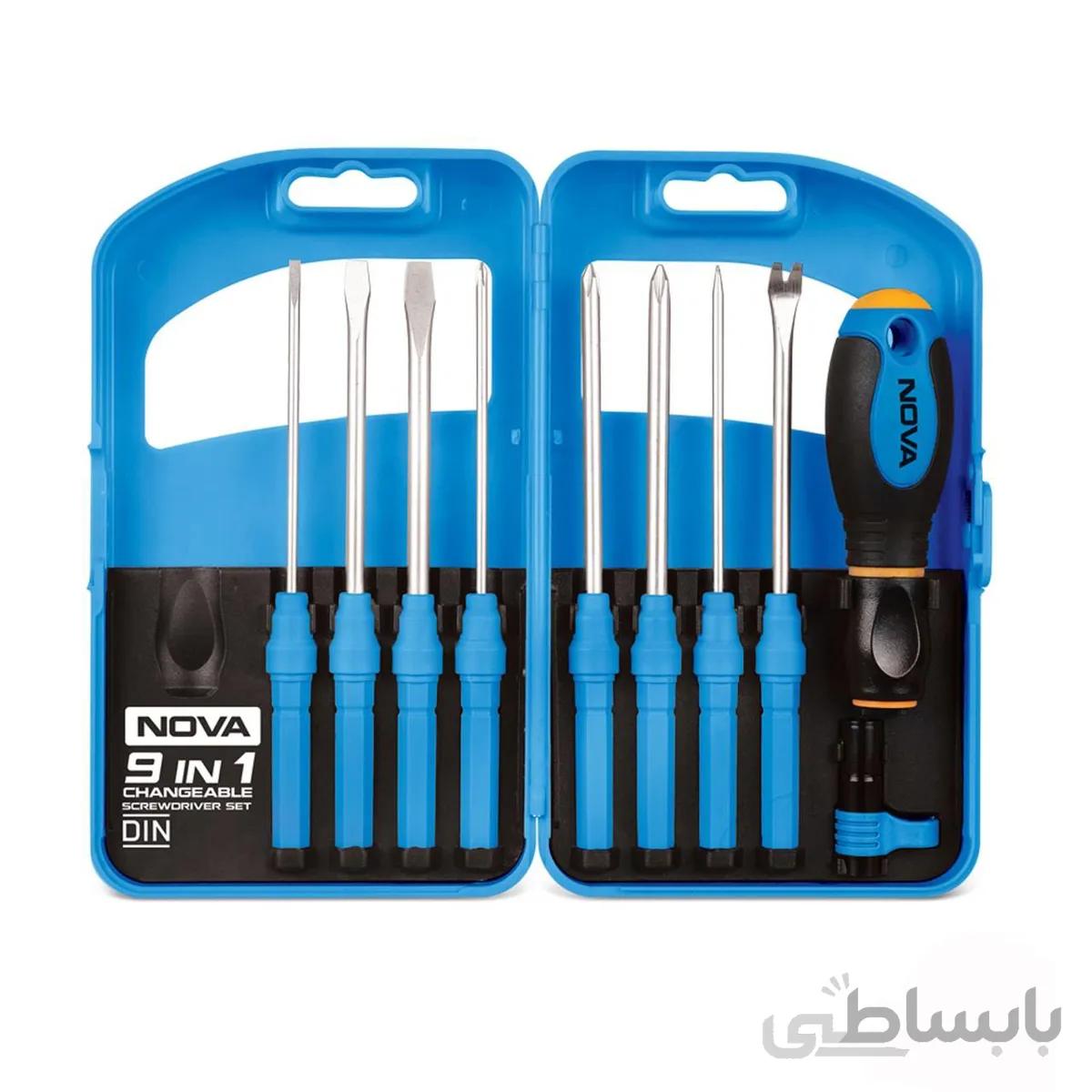 پیچ گوشتی خانواده نووا 9 پارچه 1341