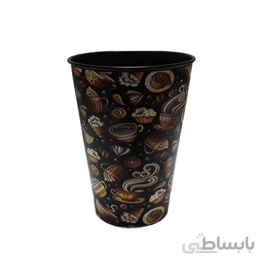 لیوان کافی درب دار پلاستیکی کد 24K-17