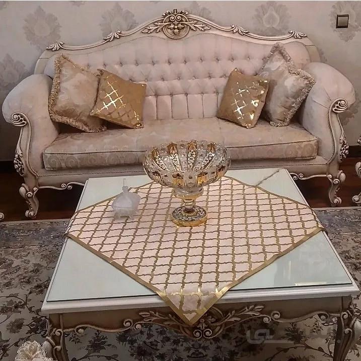 رومیزی ۱×۱ چرم مخمل (لوزی)