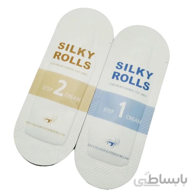 مواد شماره 1 و 2 لیفت مژه و ابرو سیلکی رولز Silky Rolls Eyelash Flying Cream