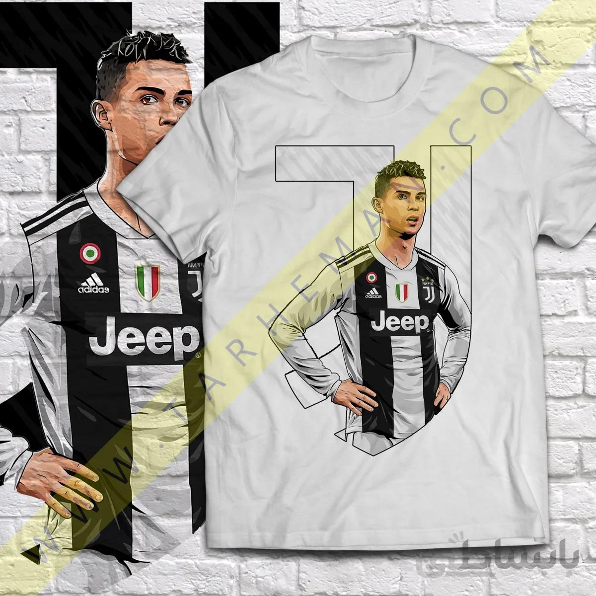 تیشرت با طرح زیبا از کریستین رونالدو در لباس یوونتوس Juventus cr7 Ronaldo