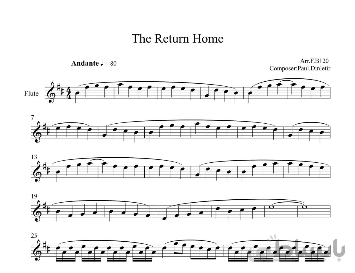 نت آهنگ The Return Home برای فلوت