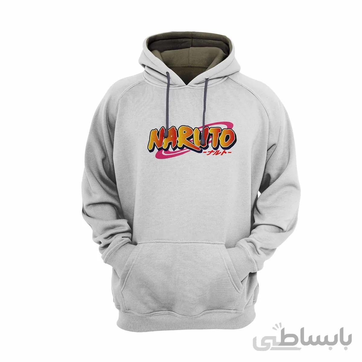 هودی سفید طرح طرح انیمه ناروتو Naruto کد KCT10427