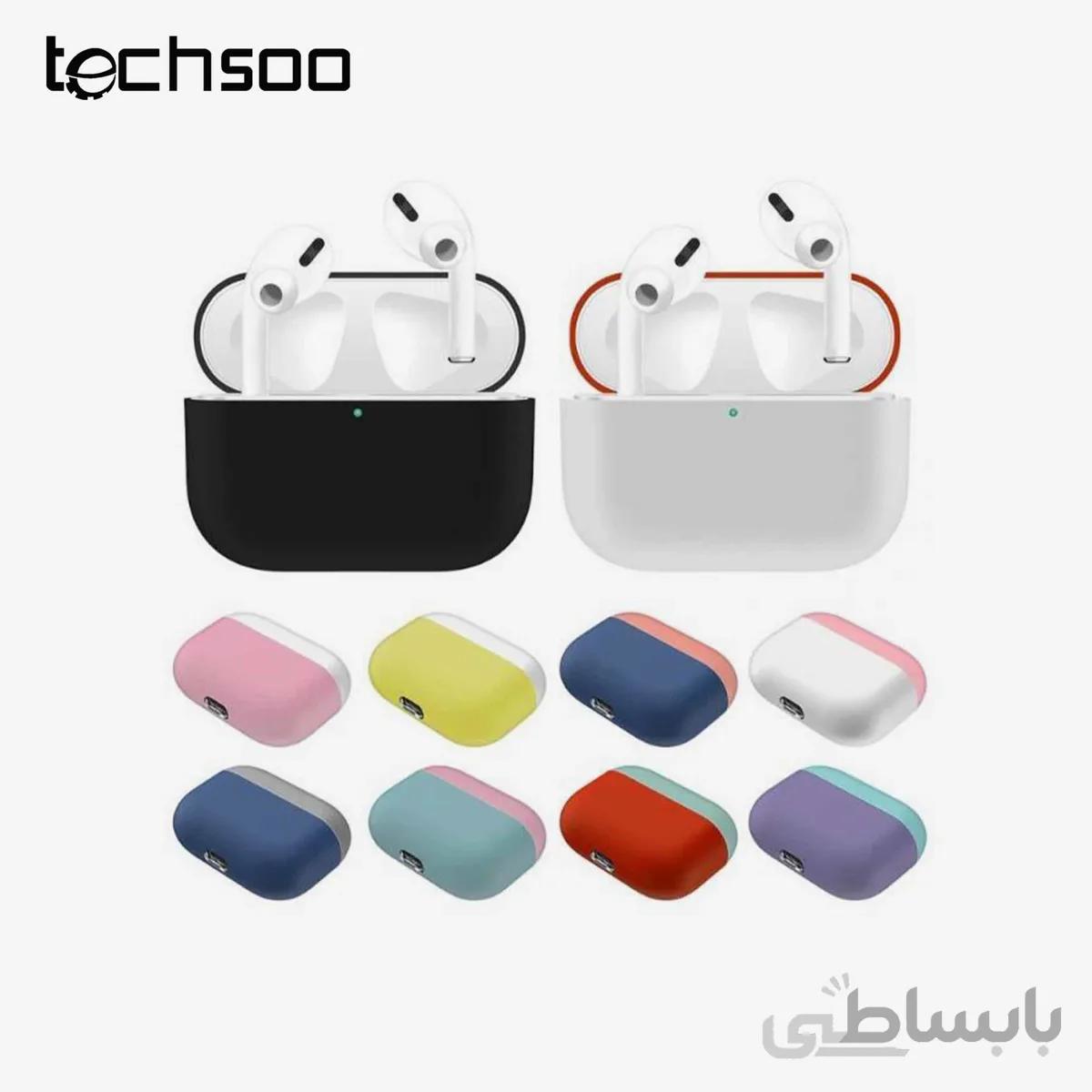 کاور سیلیکونی دو رنگ ایرپاد پرو Airpod Pro Silicon Dual Color Case