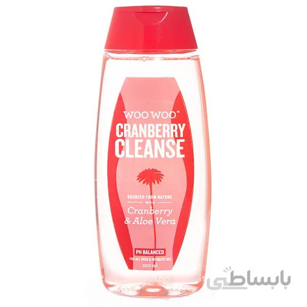 ژل بهداشتی بانوان woowoo مدل cranberry | تنظیم ph، جلوگیری از التهاب و عفونت | ۲۰۰ میل ا Woo Woo ph Balance intimate wash with Cranberry and Aloe Vera 200ml