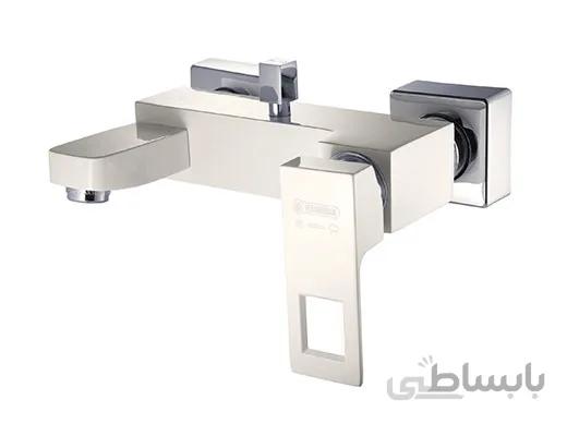 شیرآلات درخشان مدل جزیره (سفید کروم*حمام (دوش))