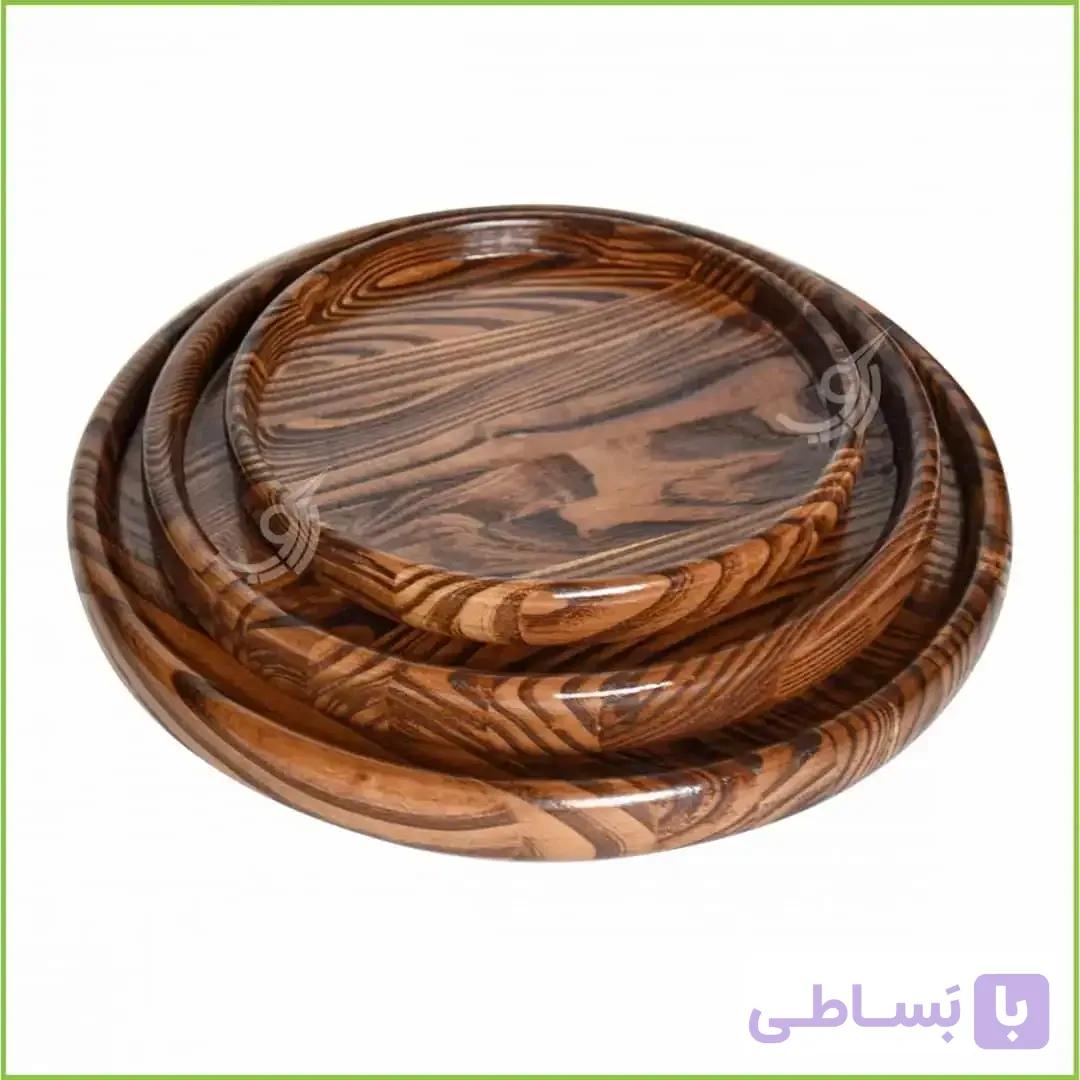سینی گرد چوبی قطر ۲۰ کد ۱۰۱۴۲۲