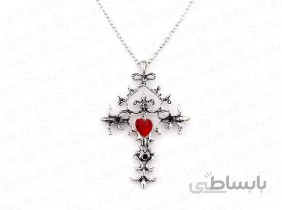 گردنبند الینا صلیب قلب خونی fan-n-30