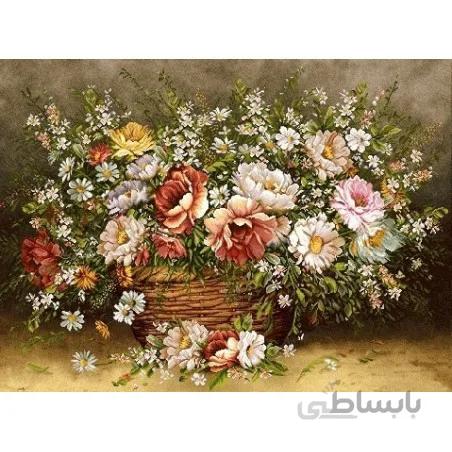 نخ و نقشه تابلو فرش گل کد 10 طرح نسترن ها