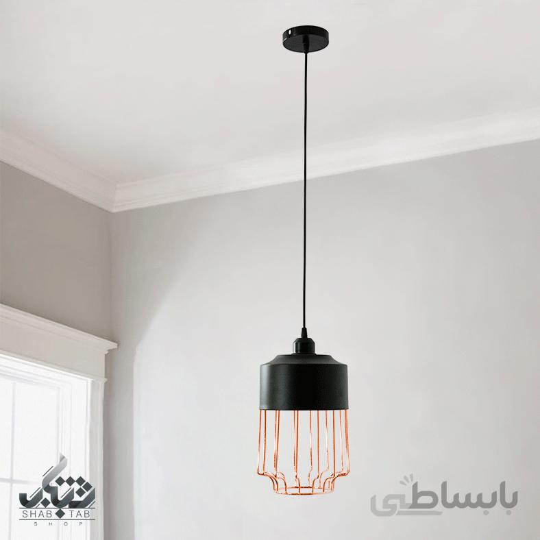 آویز تک شعله فلزی مدل F010 با طراحی مدرن